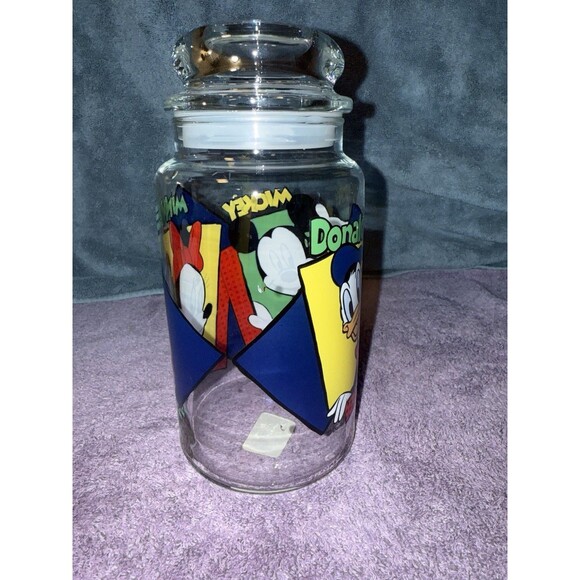 Disney 8.5” Jar Anchor Hocking Mickey Mouse And Friends Vintage Collectibles - Picture 3 of 7